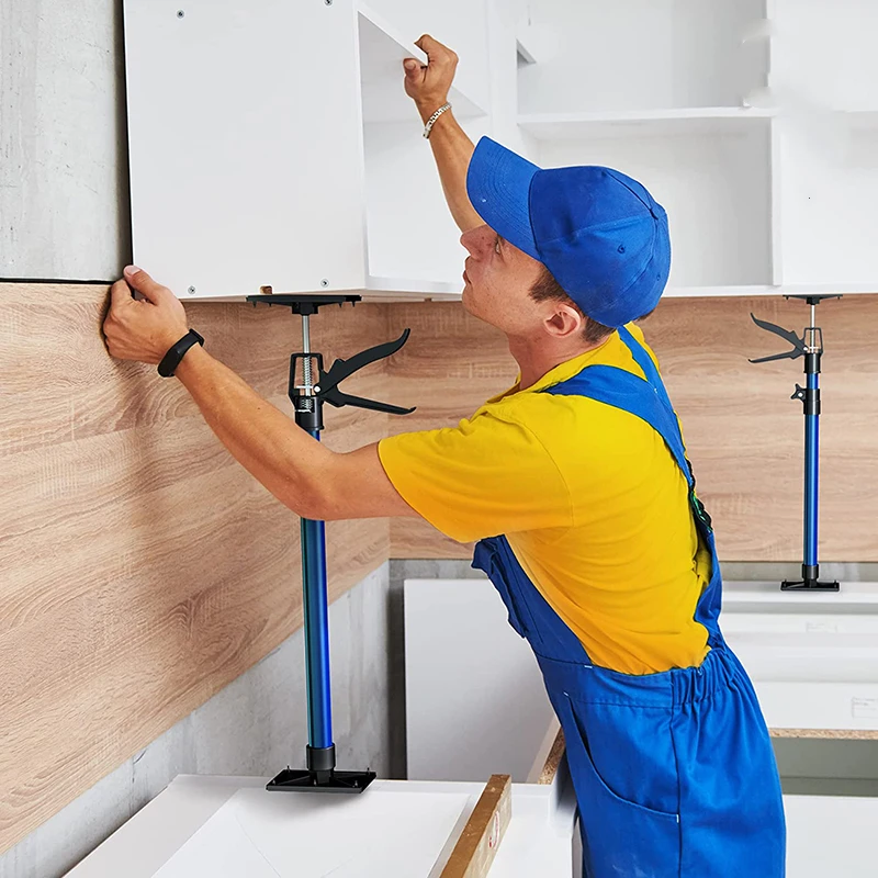 Woodworking telescopic support rod hanging cabinet wood ceiling door frame labor-saving crane home improvement installation tool