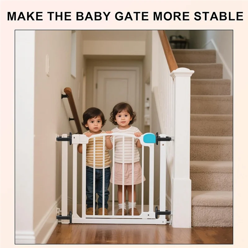 

ABMF-Universal Stairway Baby Gate Mounting Kit-2Pcs Baby Gate Banister Adapters,Black No-Drill Mounting Accessories