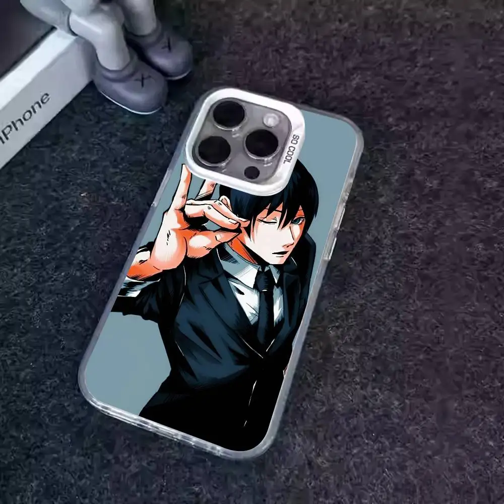 1pc c-serra homem a-acki hayakawa caso de telefone imd design cor prata caso para iphone 17 16 15 14 13 12 11 ar pro max plus