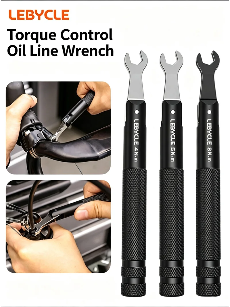 LEBYCLE Preset Torque Wrench 4/5/8Nm Bicycle Hydraulic Brake Hose Tool Fit Shimano SRAM Magura Road Bike Maintenance Tool