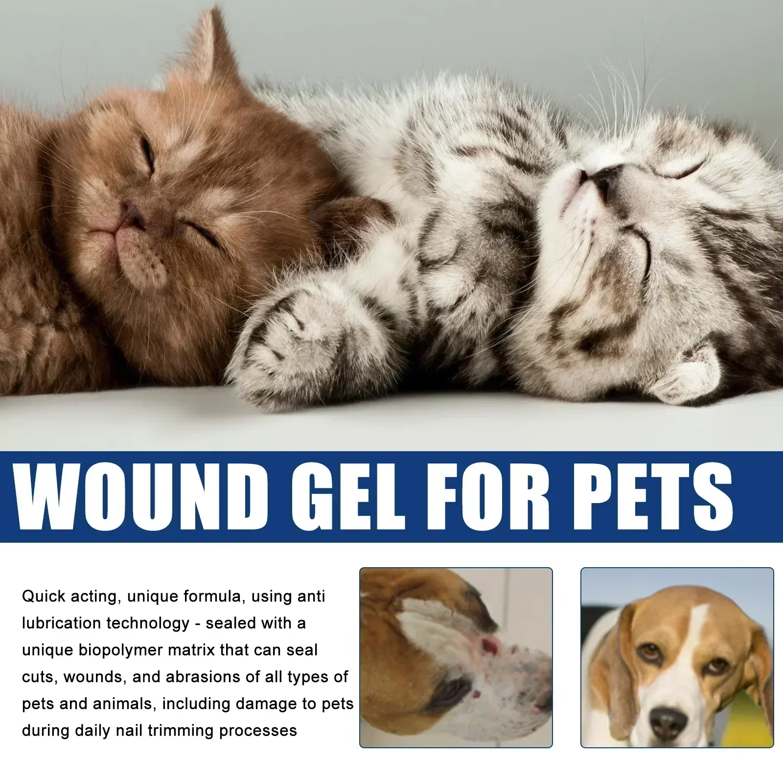 External Use Stop Bleeding Gel Pet Hemostatic Gelr 20ml Wound Healing Gel Clotting Gel For Dog Nail Blood Stopper Blood Clotting