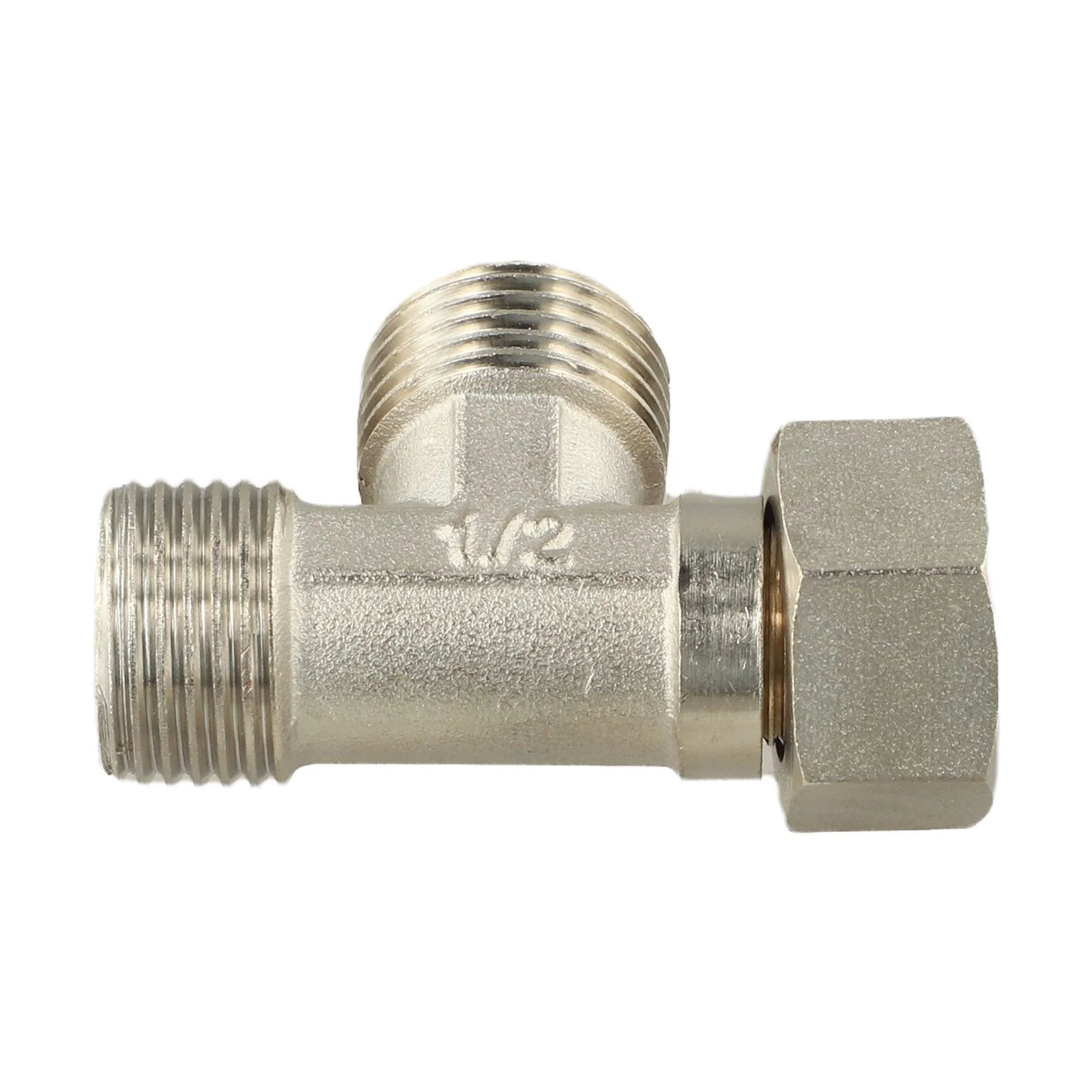 Water Connection 3-Way Brass Valve Bathroom Installation Rubber Seals Flexible Connection Reliable Installation