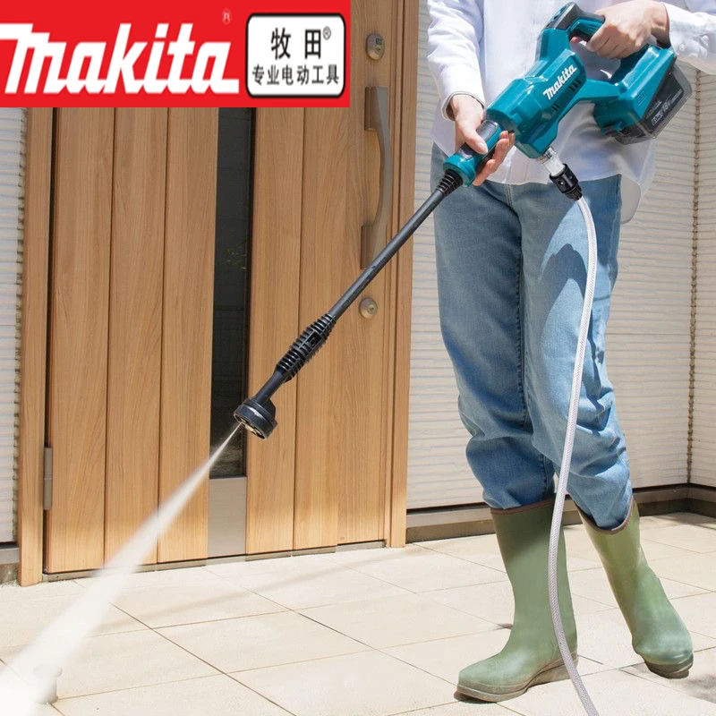 Makita DHW180 cleaning machine lithium battery 18V car wash gun outdoor portable high-pressure water gun has five spraying modes