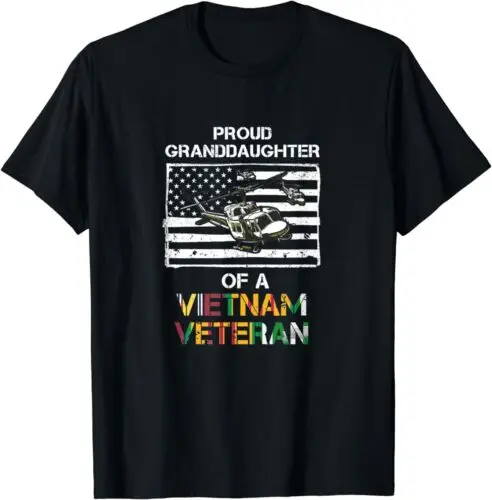  Best Proud Granddaughter Vietnam Veteran T-Shirt S-3XL