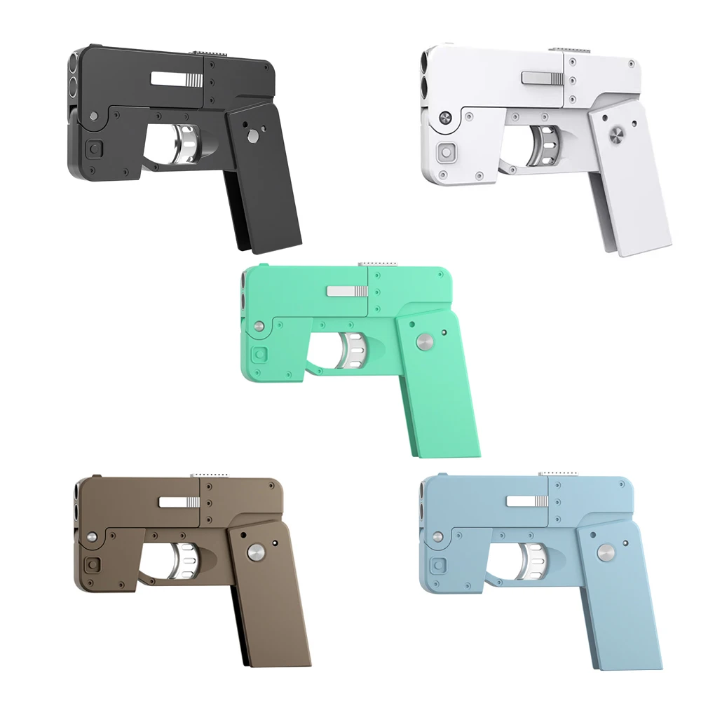 

Halloween Gifts Parody Toys iPhone Folding Toy Guns For Children Black Gun Toy Dropship