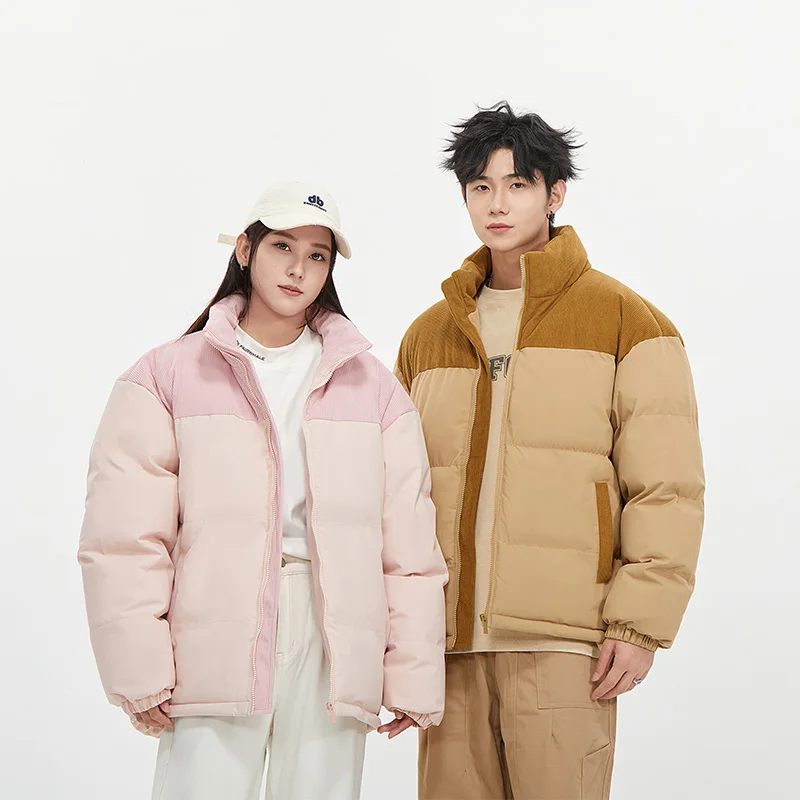 

2025 New Arrival Top Fashion Hip Hop Print Bread Suit Winter Warm Cotton Couple Cold Clothes Casual Mens Jackets And Coats