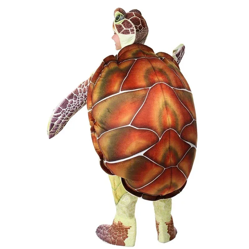 2025 ニューキッズウミガメ海洋動物グリーン Chelonia Mydas コスプレハロウィン衣装子供のためのカルニ愛する家族