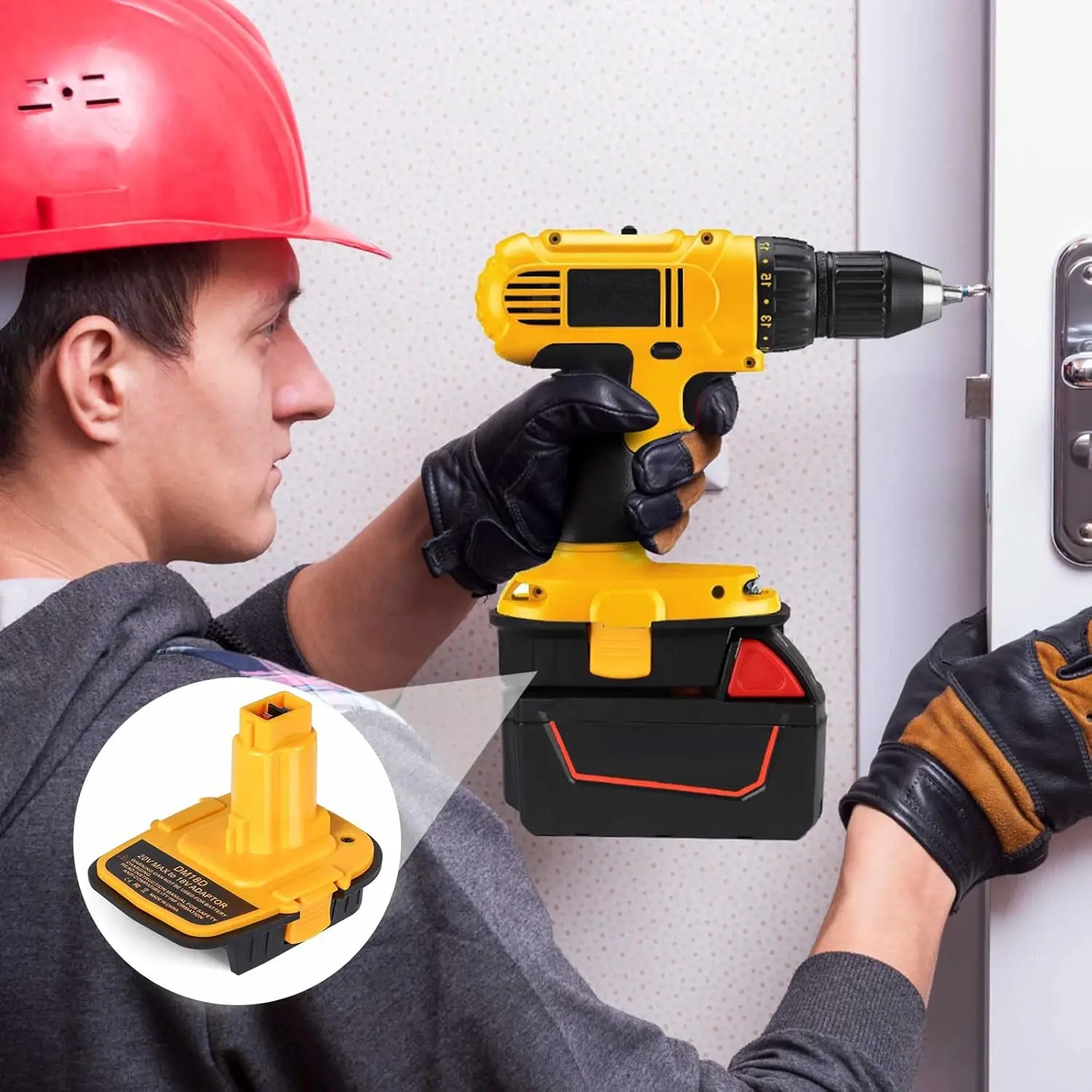 Battery Adapter with USB Convert for DeWalt 20V for Milwaukee 18V Lithium Battery to For DeWalt NiCad & NiMh Battery Power Tools view 6