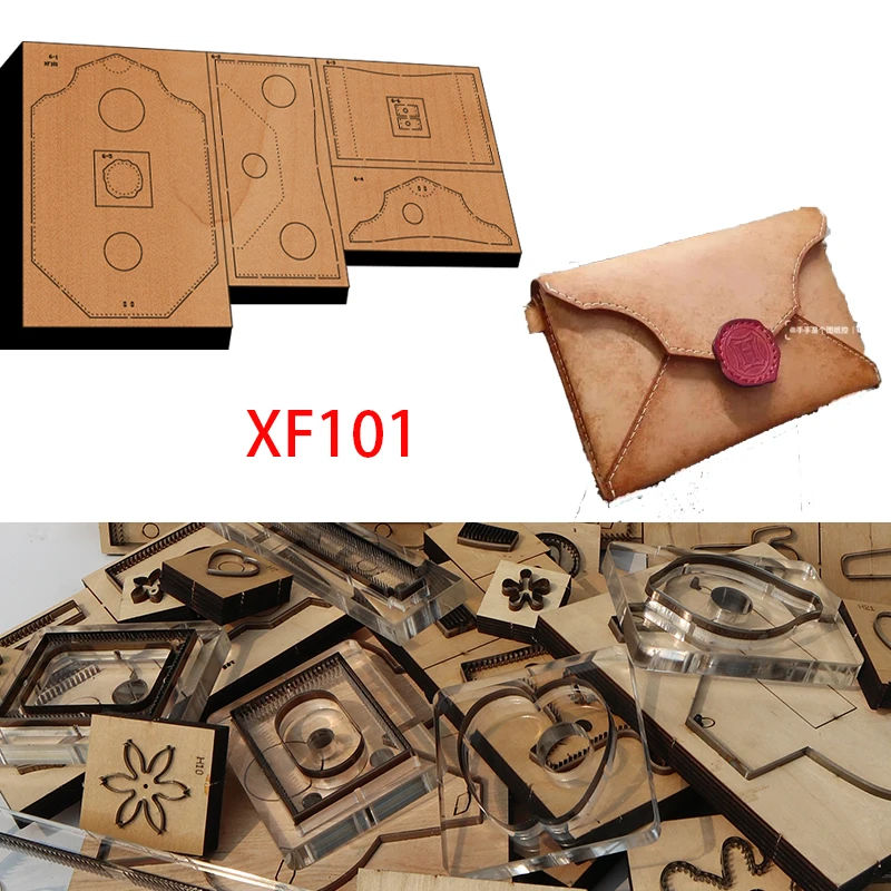 New Japan Steel Blade Wooden Die Long Style Handbag Wallet Leather Craft Punch Hand Tool Cut Knife Mould XF101  leather machine