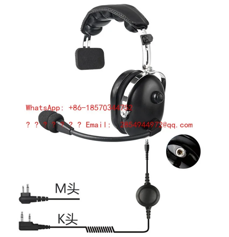 L      Unilateral Head-mounted Intercom Telephone, Earphone Director, Special Intercom Headset for Media TV Studio