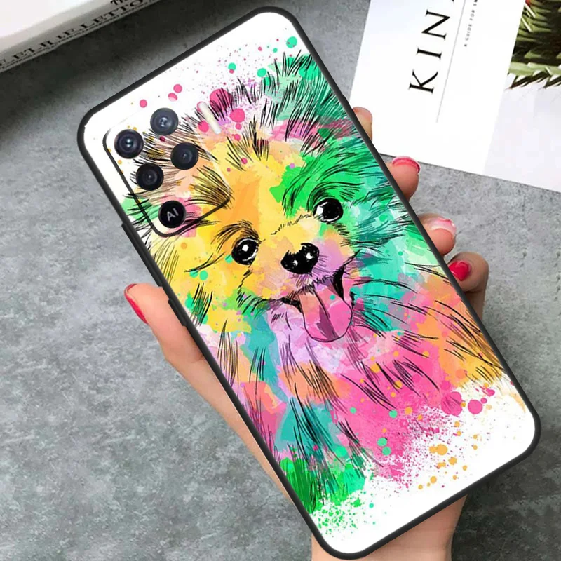 Pomeranian Dog Case For OPPO A57S A54S A96 A76 A16 A5 A9 A53 A15 A54 A74 A94 A78 A98 A17 A77 A52 A72 A93