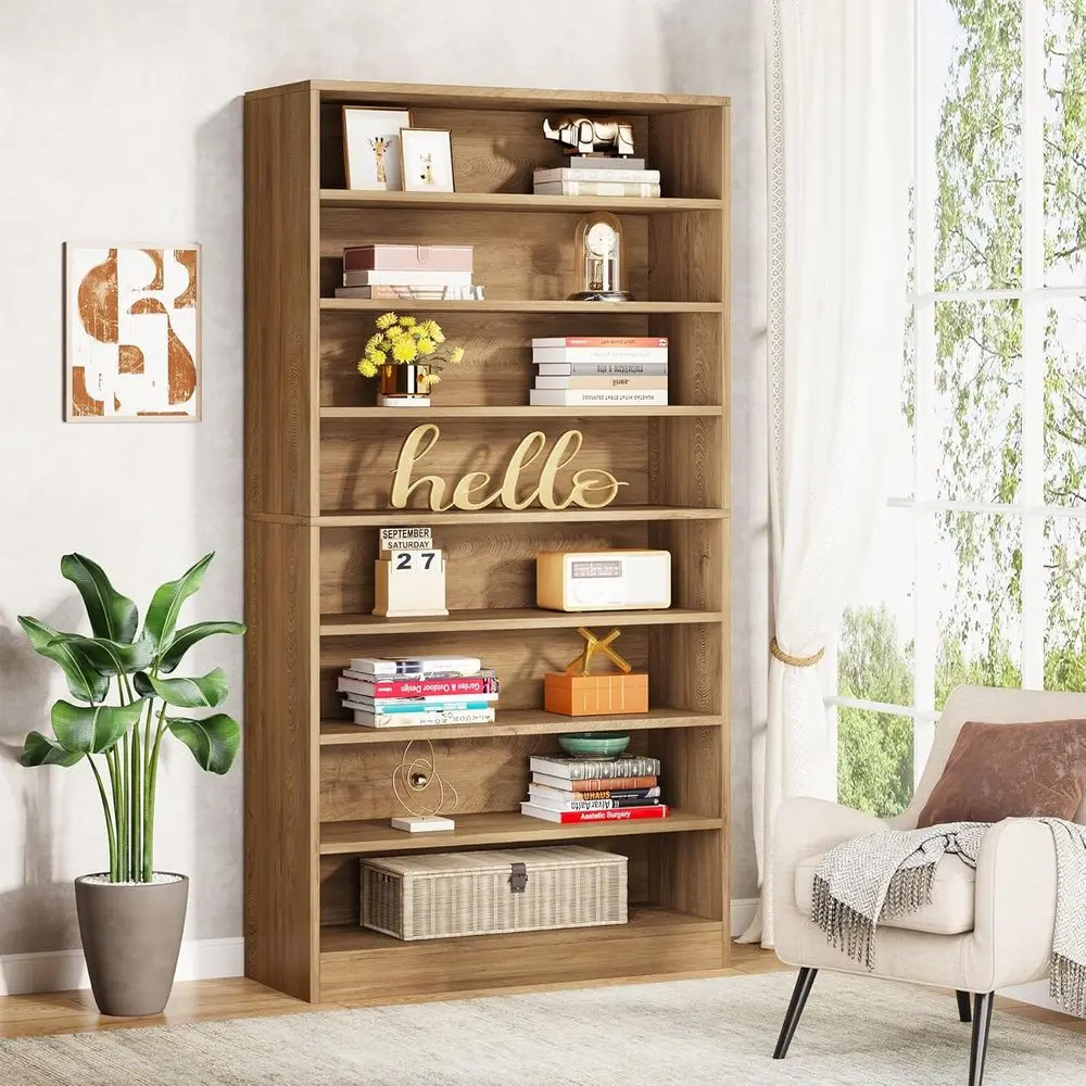 71 Inch Tall Bookcase, Ern Reestanding Bookshel 9 Tier Book…