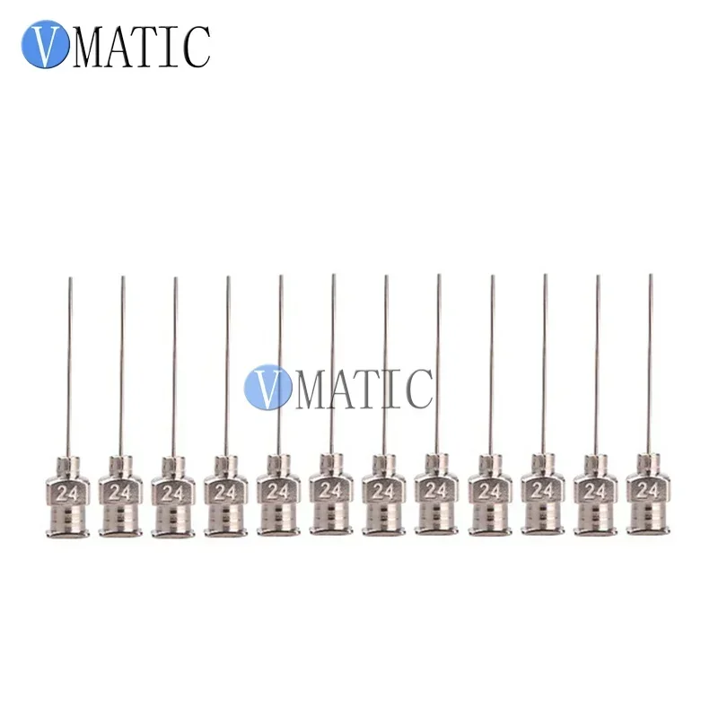 

Высокое качество, 12 шт., длина наконечника 1 дюйм, 24 г, тупая дозирующая игла из нержавеющей стали