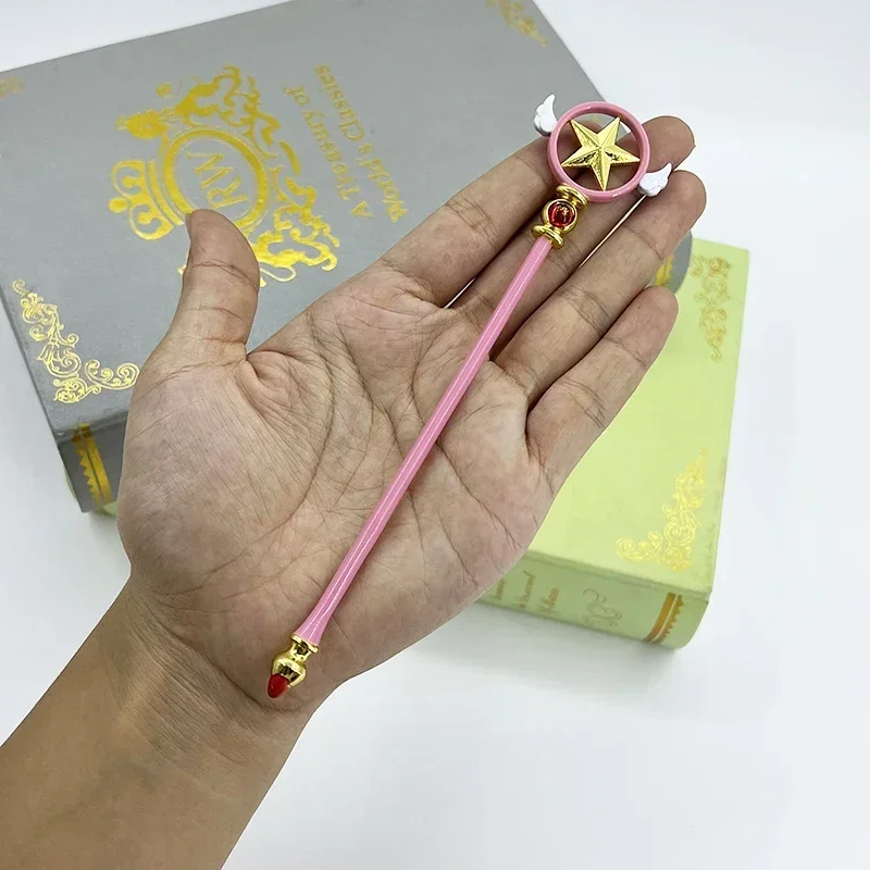 Cardcaptor Sakura Anime Replica Sealing Wand Metal Weapon Model Sakura Kinomoto Collectible Desktop Decoration Accessory Toy Boy