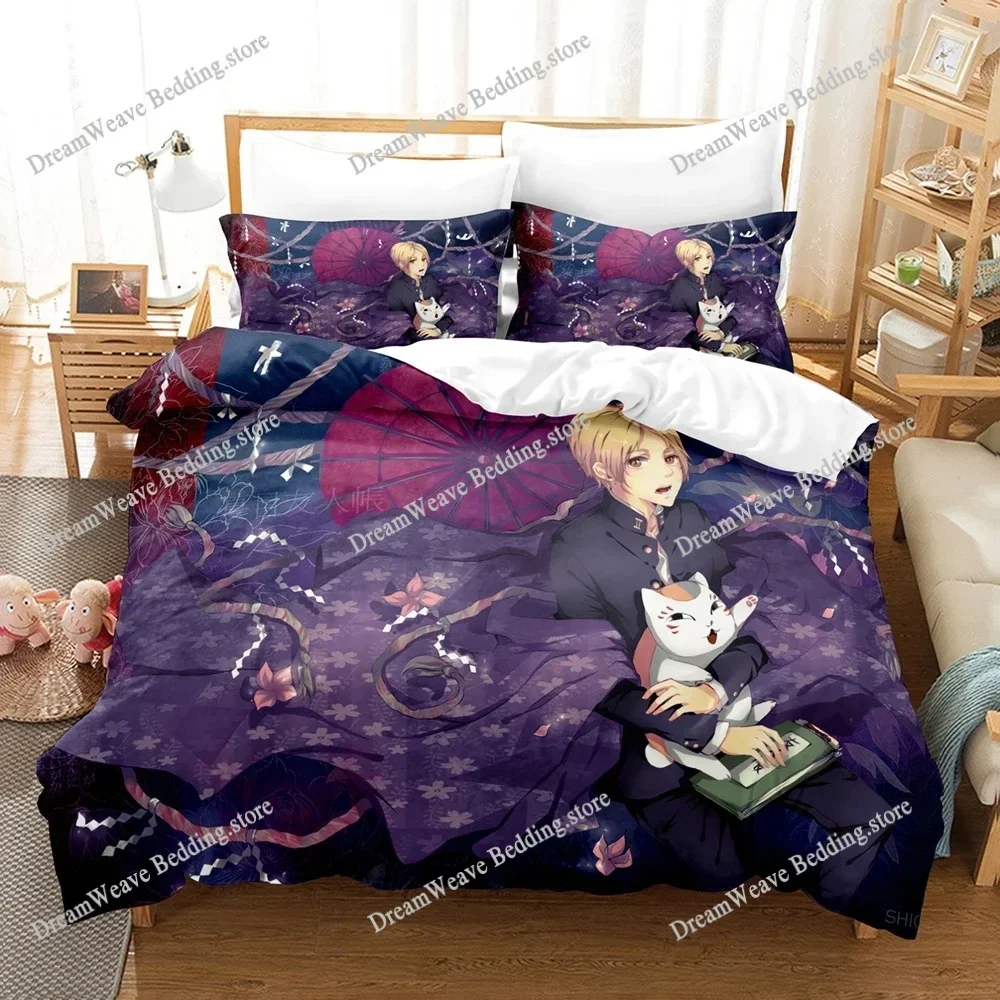 

Natsume's Book of Friends Anime 3D Duvet Cover Bedding Set Polyester Pillowcases Quilt Cover Home Decor Gift Twin King Queen9639