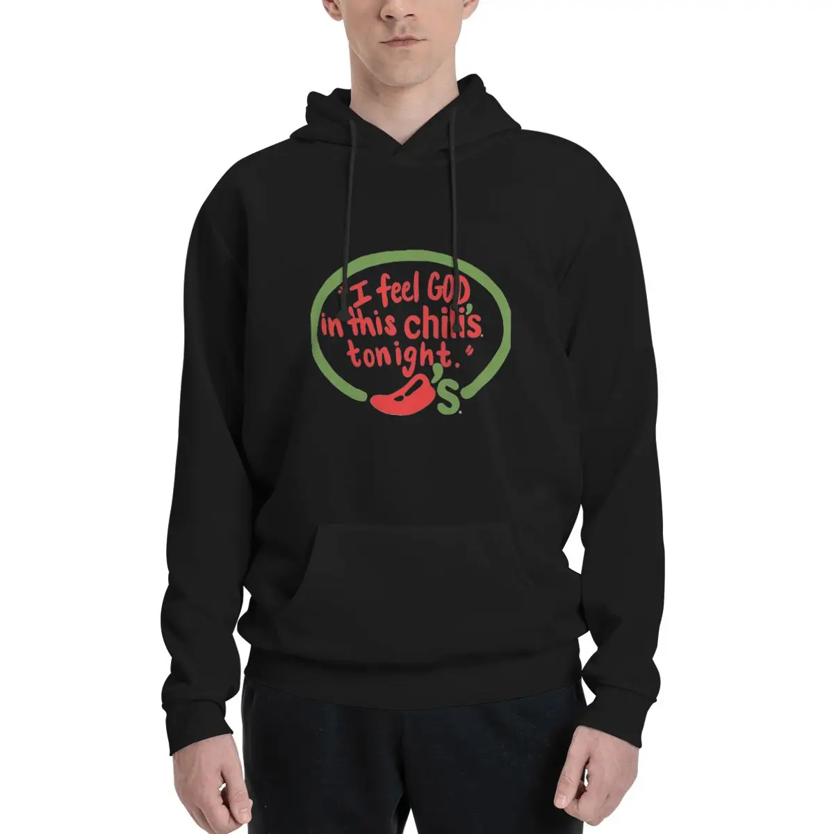 

I Feel God In This Chili's Tonight Polyester Hoodie Men's Sweatershirt Warm Dif Colors Sizes