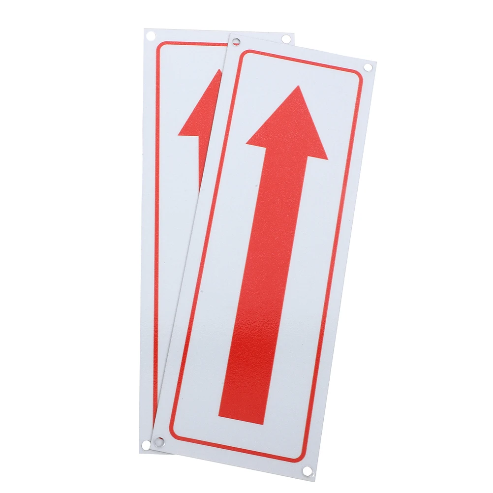 2Pcs Arrow Signs Aluminum Metal Reflective Directional Arrow Signs Indoor Outdoor School Warehouse Safety Traffic