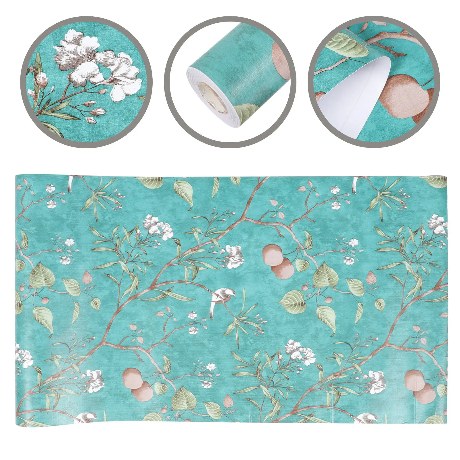 carta-da-parati-floreale-verde-retro-45x1000cm-autoadesiva-per-camera-da-letto-soggiorno-dormitorio-decorazione-impermeabile-in-vinile