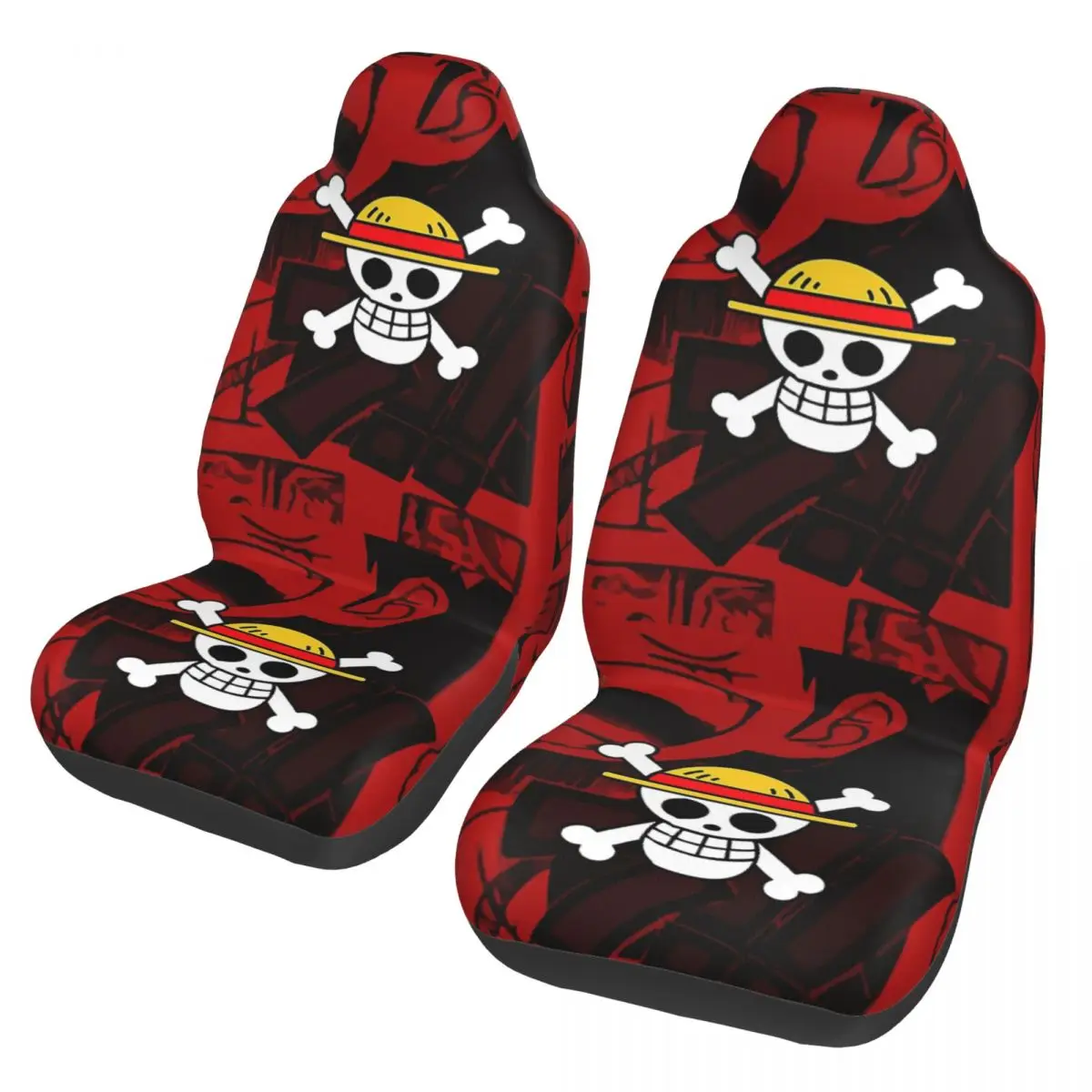 

Универсальный чехол для автомобильного сиденья с изображением пиратского флага One Piece, защитный чехол для внедорожников, тканевый чехол для рыбалки