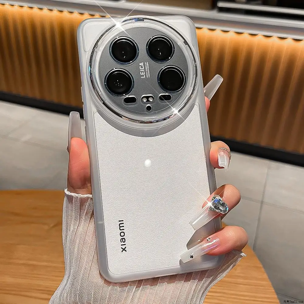 حافظة لهاتف Xiaomi Mi 15 Ultra حافظة ناعمة من مادة البولي يوريثان الشفاف لحماية العدسات غطاء خلفي لهاتف Xiaomi Mi 15 14 13 Pro Ultra Shell #6