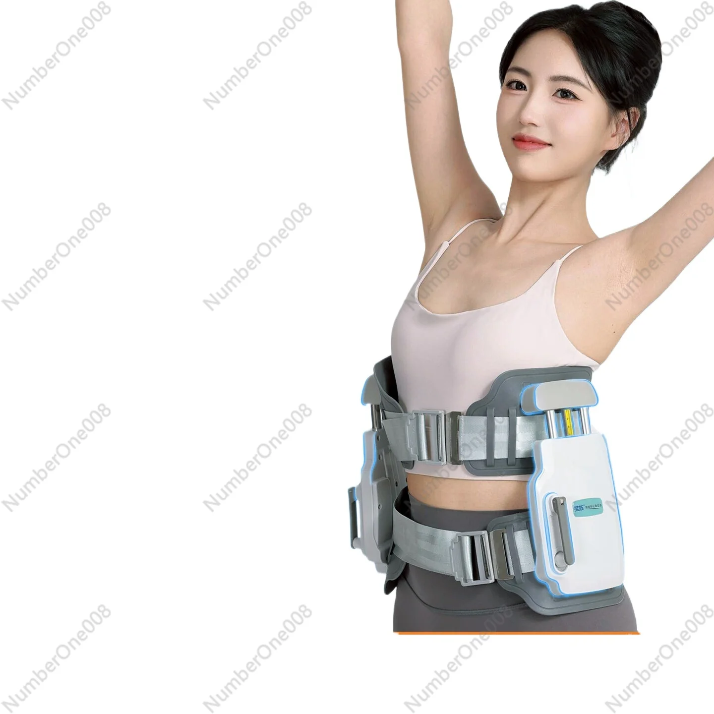 

Portable Lower Back Traction Device, Adjustable Home Use Lumbar Support Belt for Stretching & Relief