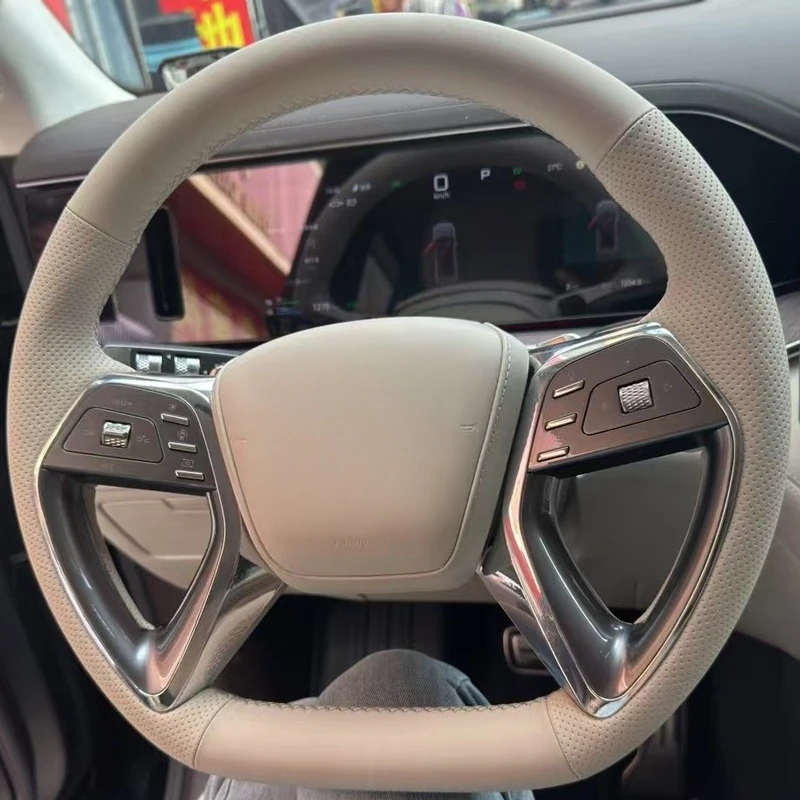 Hand-Stitched Full Wrap Steering Wheel Cover Custom  for Denza N9 Z9GT