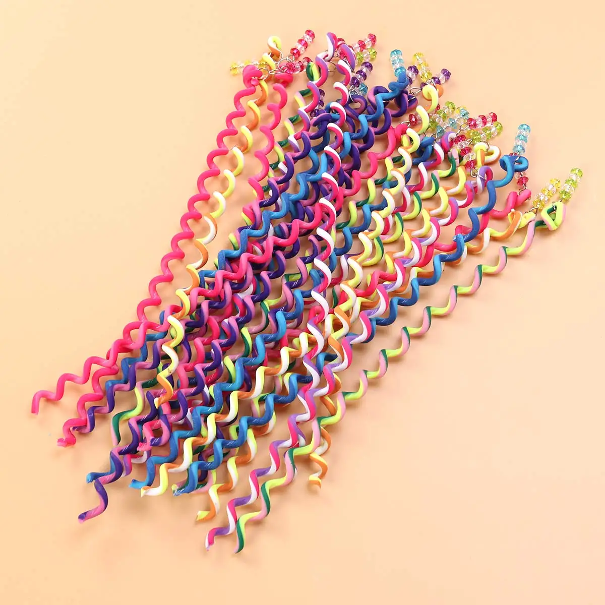 

24pcs Women Girls Rainbow Roller Curler Hair Clip Braider Clip for Hair Styling (Colorful, 6pcs in 1 package, 4 packages in tota