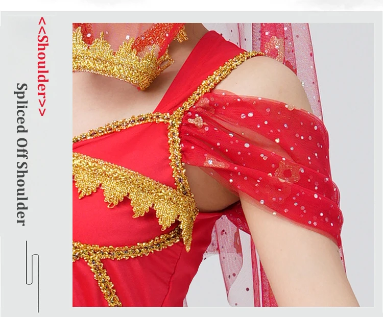 Frauen Bauchtanz Halloween Performance Kostüme Hosenanzug Aladdin Jasmin Prinzessin Dress Up Party Kleidung Tanzen Outfit – Detail 7