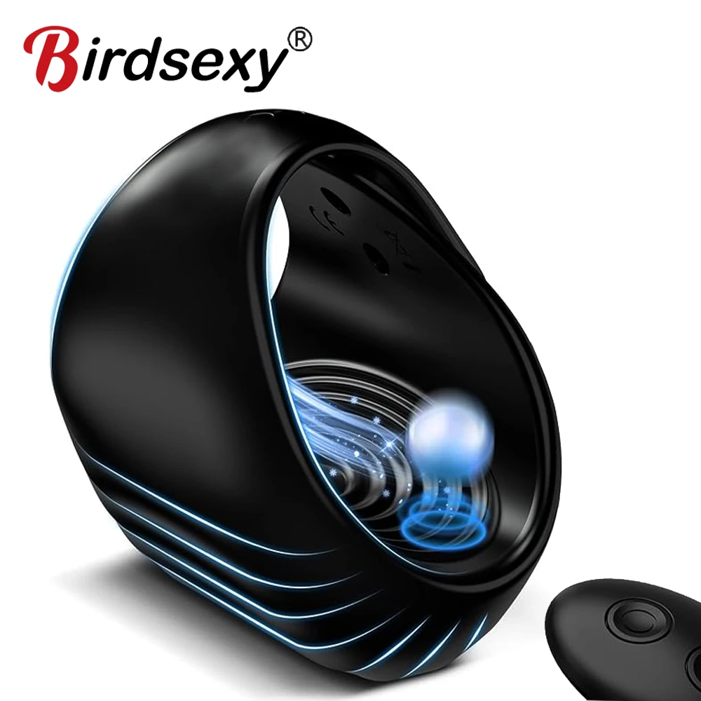 Vibrating Cock Ring Cockring Sex Toys for Men Couple Delay Ejaculation Chastity Testicles Massager Penis Vibrators for Adults 18