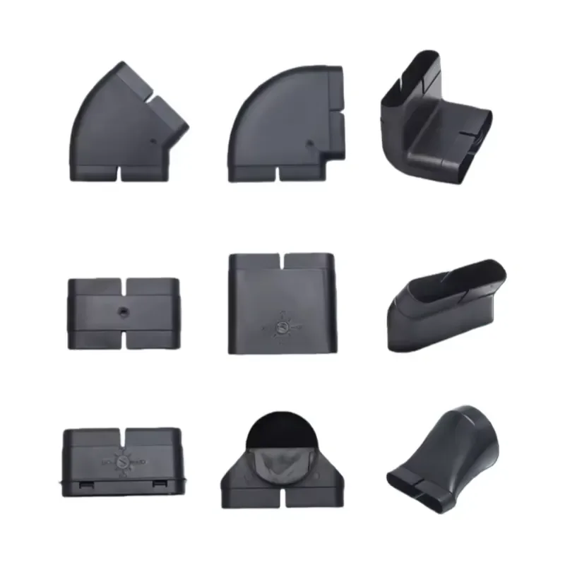 Fresh Air System Duct Floor Supply Embedded Circular Adapter Direct Connector Tee Straight Bend Flat Bend Ventilation Pipe