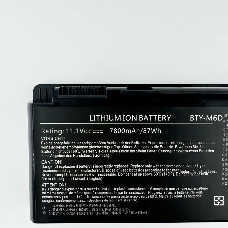 BTY-M6D Laptop Battery for MSI GT60 GT70 GX780R GX680 GX780 GT780R GT660R GT663R GX660 GT680R GT783R