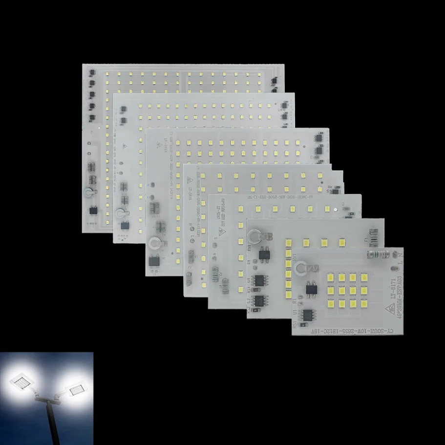 High Lumen LED Chip Matrix, SMD2835, COB, Acessórios de Iluminação, Spotlight, Floodlight Bulb, DIY, 220V, 10W, 20W, 30W, 50W