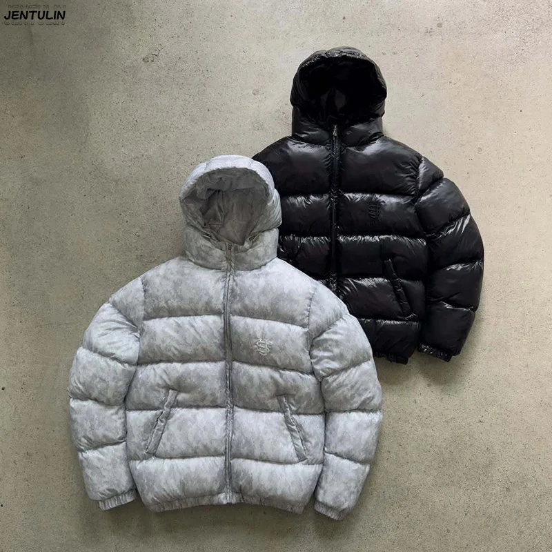 

Новая Harajuku High Street Ретро негабаритная толстовка на молнии теплая куртка мужская повседневная мода Y2K хип-хоп однотонные свободные парки женские