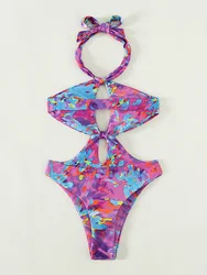 Rinabe Print Swimsuits Women Sexy One Piece Suit Summer Swimwear Female Bathing Suit Monokini One Piece Backless Beachwear