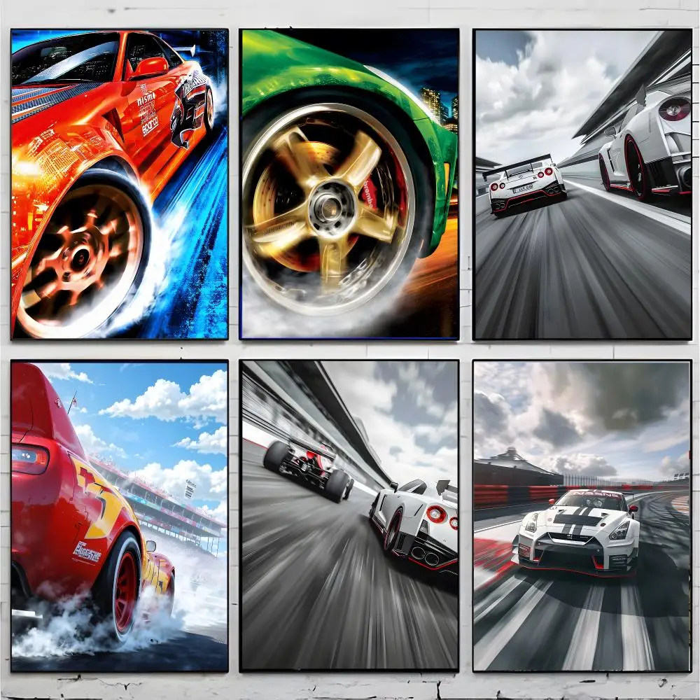 High-Speed Theme Racing Car Need Speed Poster Premium Decor Art & Gift for Household Lounge Home Ornaments