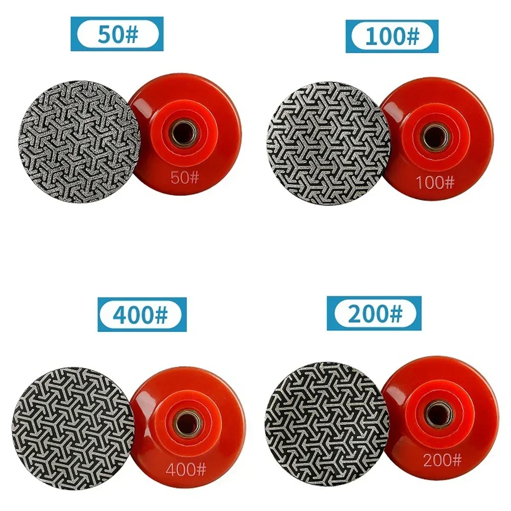 Imagem -04 - Galvanizado Almofada de Polimento Diamante M10 Rosca Rebolo Disco Lixa Telha Concreto Ston Polimento Moedor Peças 1pc