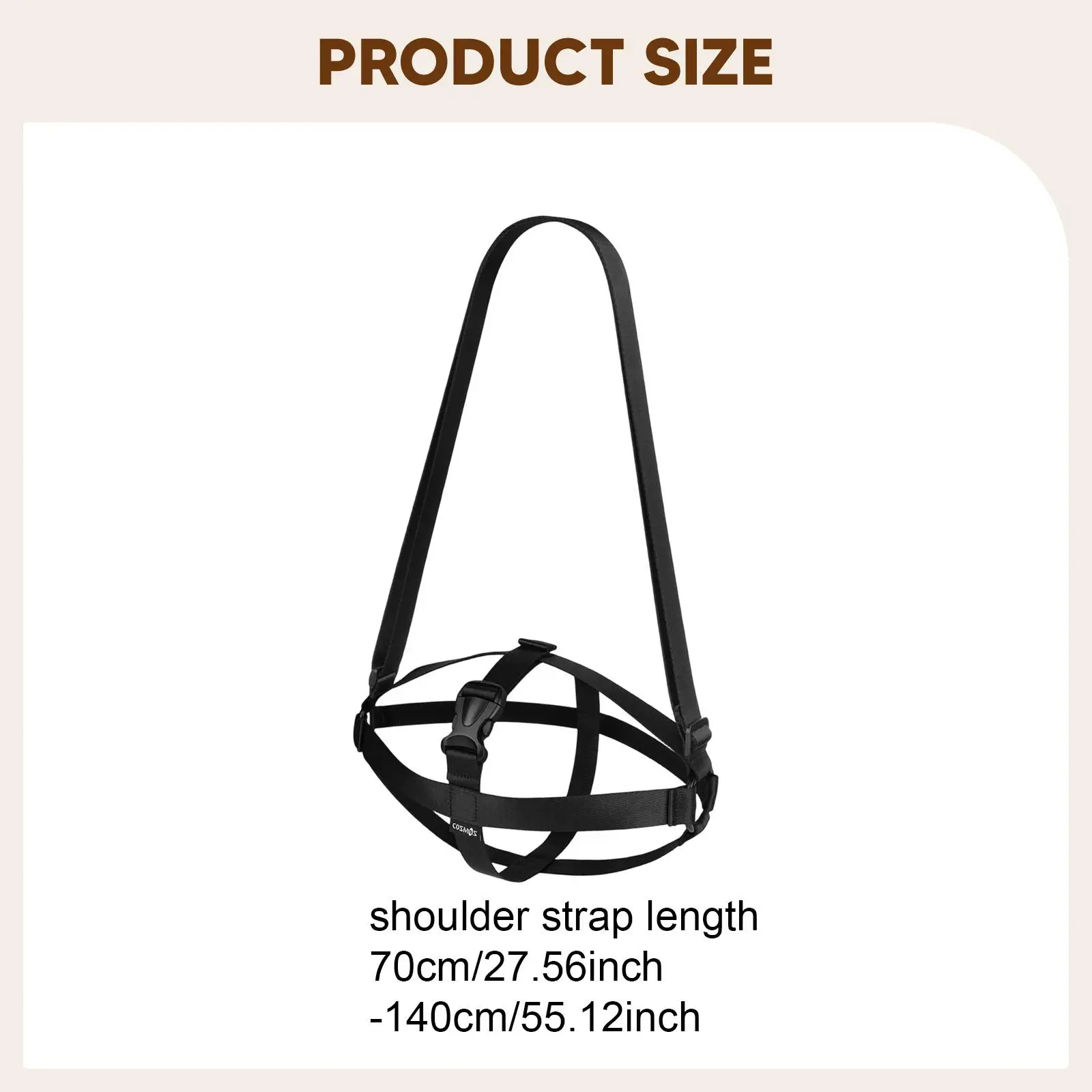 Multipurpose Ball Carrying Sling Adjustable Rugby Storage Shoulder Belt Lightweight for Sports Commute