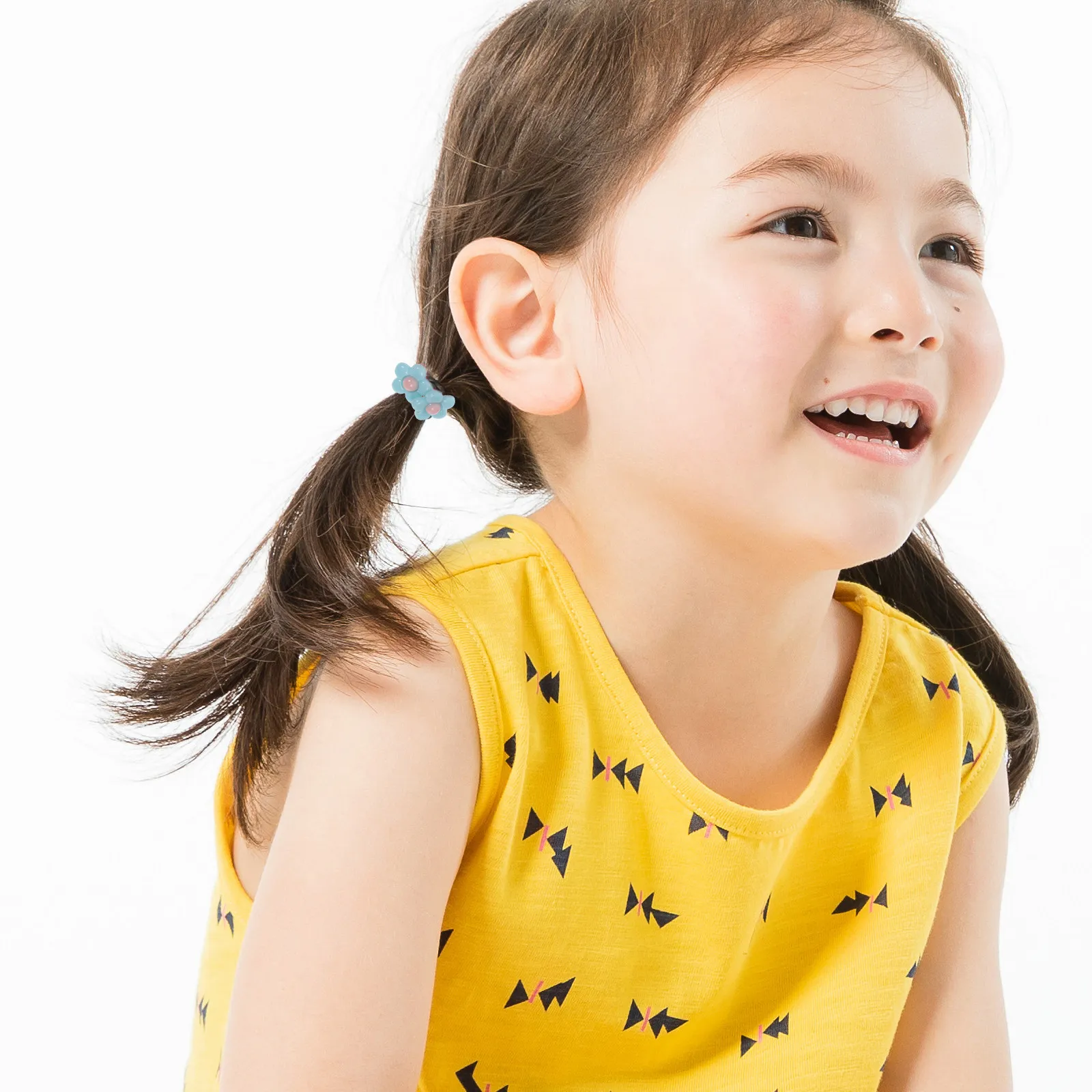 

10 шт. резинок для волос для девочек с цветами из смолы, эластичные резинки для хвоста, растягивающиеся резиновые повязки, разные цвета, регулируемые, для волос