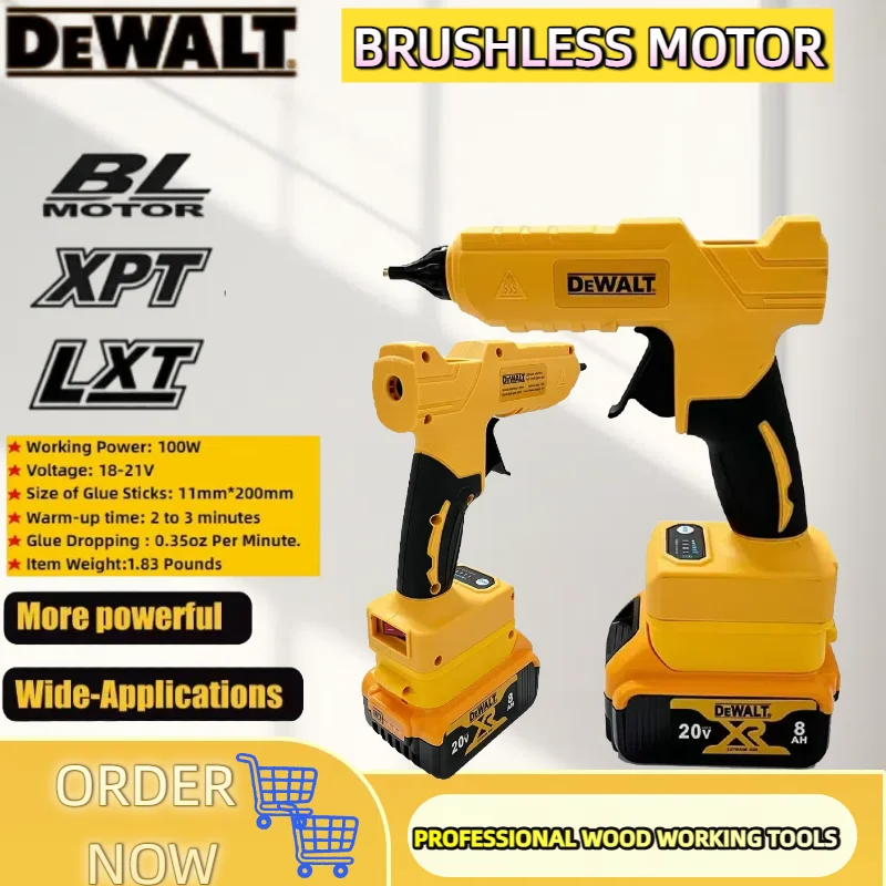Dewalt Cordless Electric Handheld Hot Glue Gun Repair DIY Tool Hot Melt Welding Hot Air Gun Anti-scald Nozzle