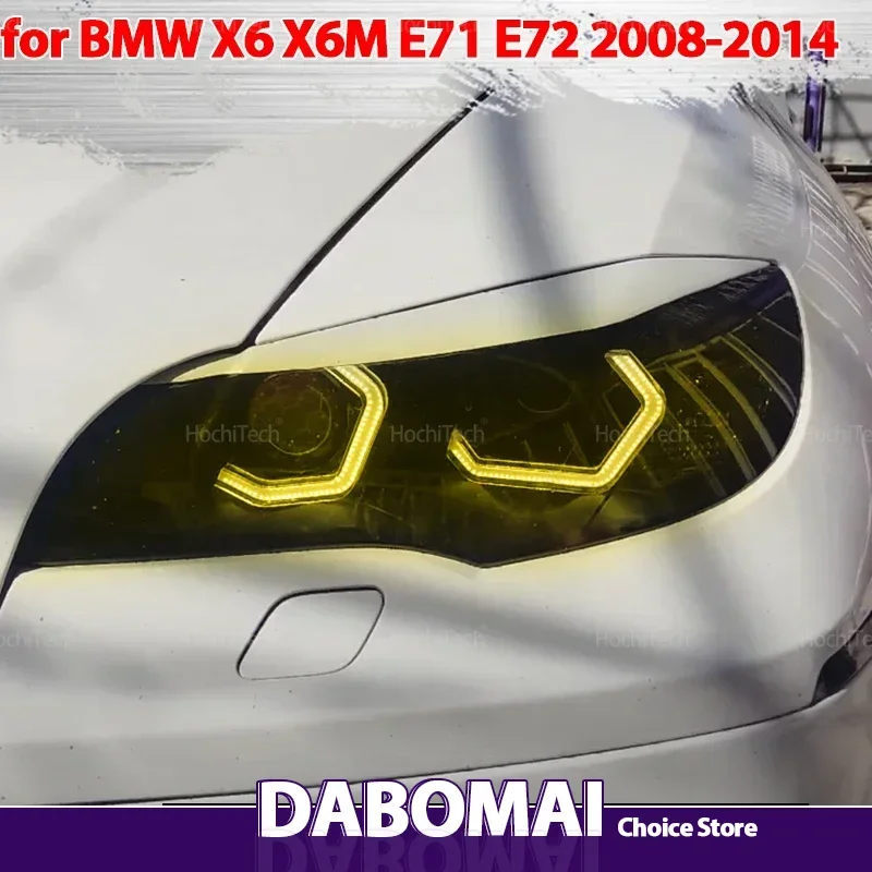 

Ultra Bright Day Light Crystal Lemon Yellow White DTM Shape M4 Style Angel Eyes Kit Rings For BMW X6 X6M E71 E72 2008-2014