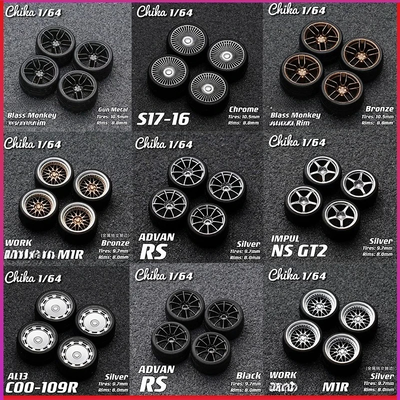 

1:64 Диаметр ступицы колеса 9,7/10,5 мм Подходит для модели автомобиля 1/64 Модифицированная ступица колеса Статические аксессуары