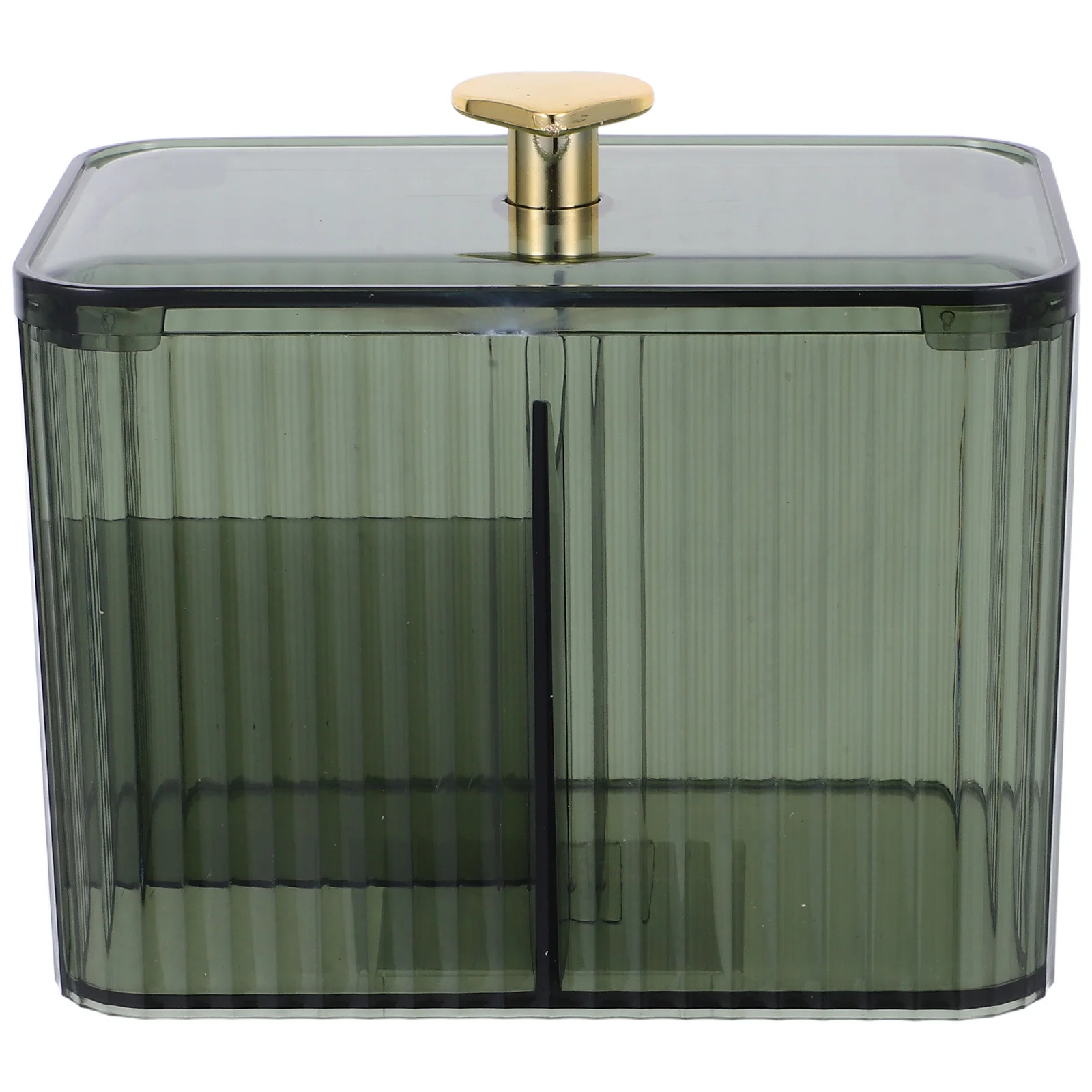 

DIKACA Cotton Storage Box Hair Tie Organizer Swab Holder Toothpick Container Portable Makeup Vanity Case Green