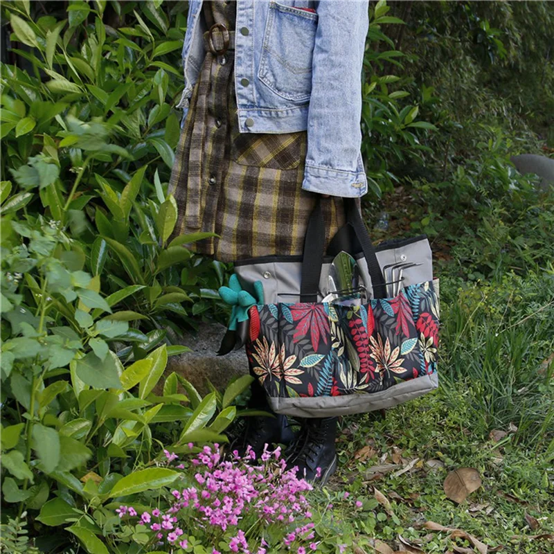 Organizer per borse da giardino, tessuto Oxford 600D, organizer multifunzionale per attrezzi da giardino resistente, riutilizzabile per esterni