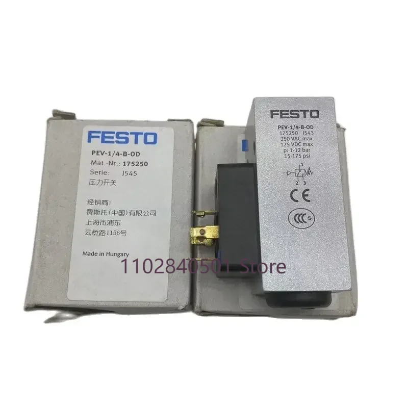 FESTO Pressure switch 175250 PEV-1/4-B-OD 161760 192488 PEV-1/4-B 10773 192489 PEV