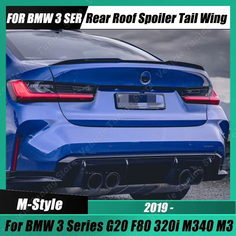 

For BMW 3 Series G20 MP Style Car Rear Trunk Spoiler Splitter Wing Tail Trunk Lip Body Kits Tuning 320i 325i 330i M3 2019+