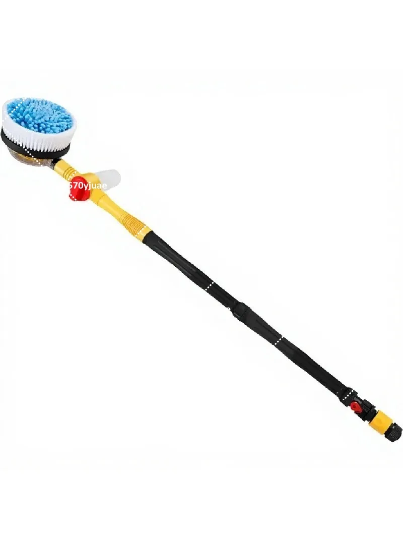 Rotating Car Wash Brush Set with High Pressure Water Gun, Foam Nozzle & Mop, Portable Home Auto Cleaning Kit