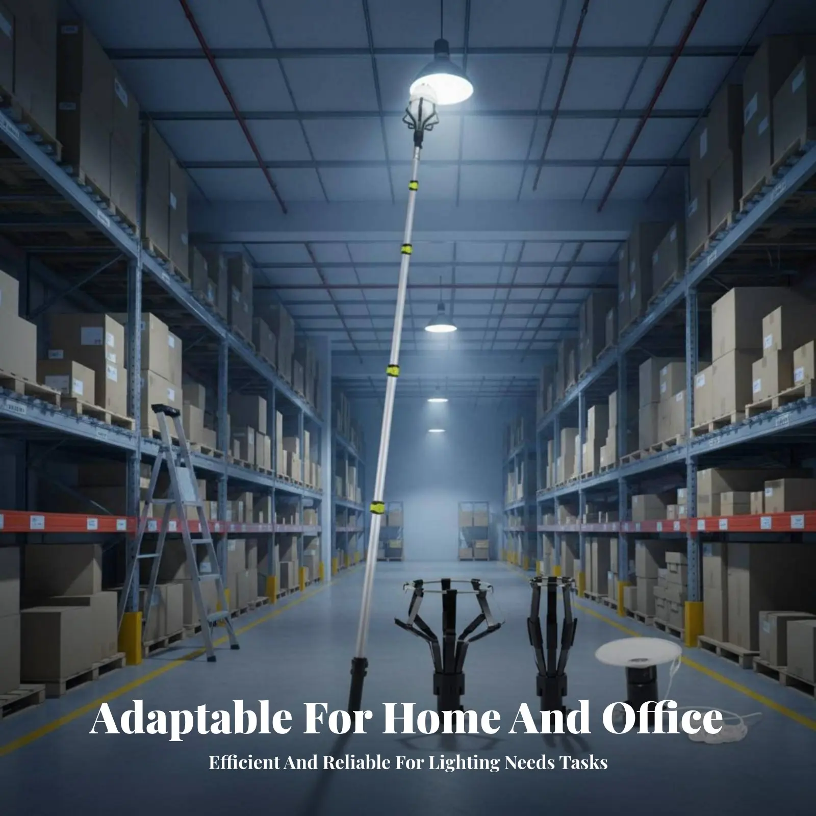 High Ceiling Bulb Changer Kit No Ladder Needed Telescopic Lamp Bulb Changer Telescopic Bulb Remover for Elderly