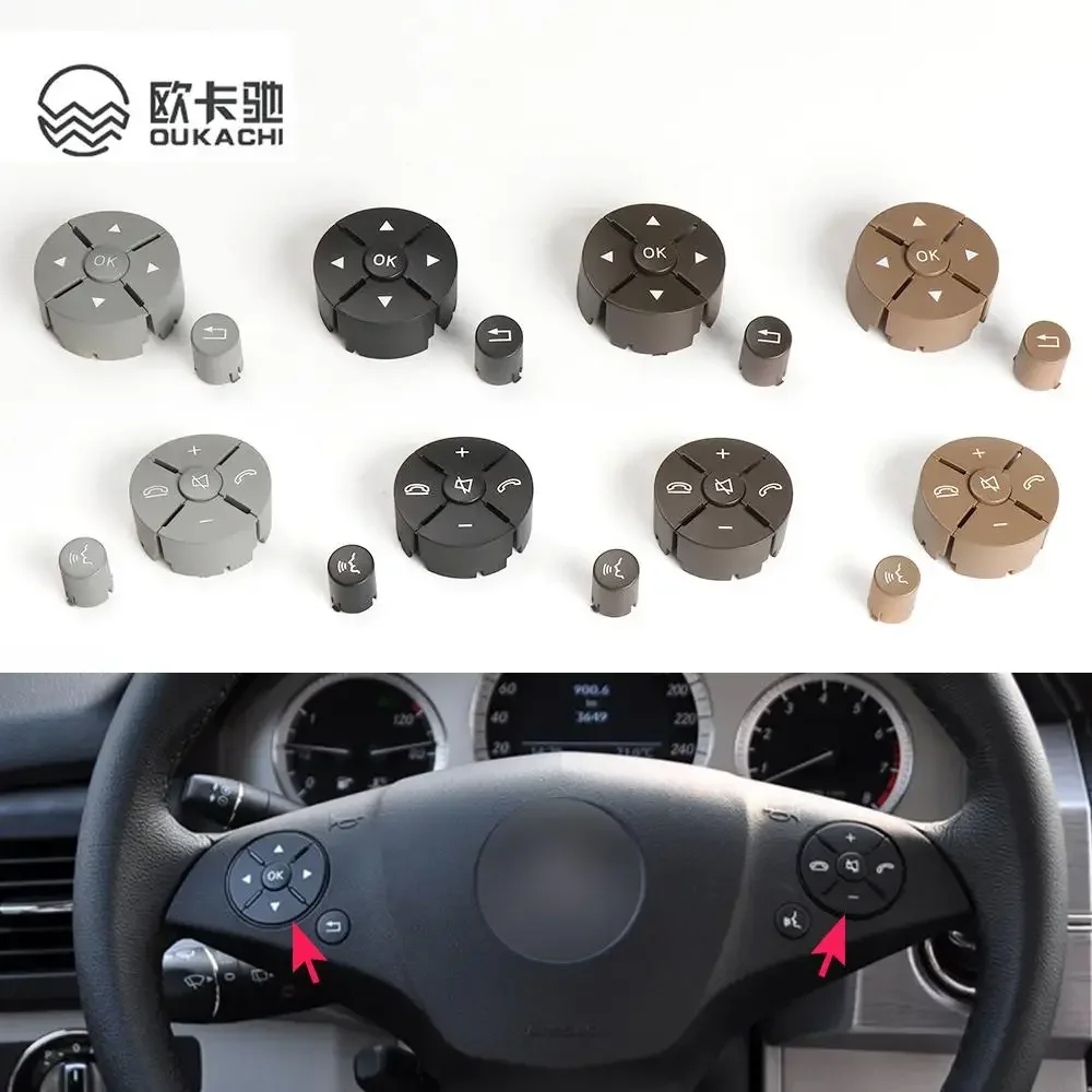 Car Multi-Function Steering Wheel Button Keys For Mercedes Benz C E GLK Class W204 X204 C180 C200 C250 C260 C300 C350 W207 W212