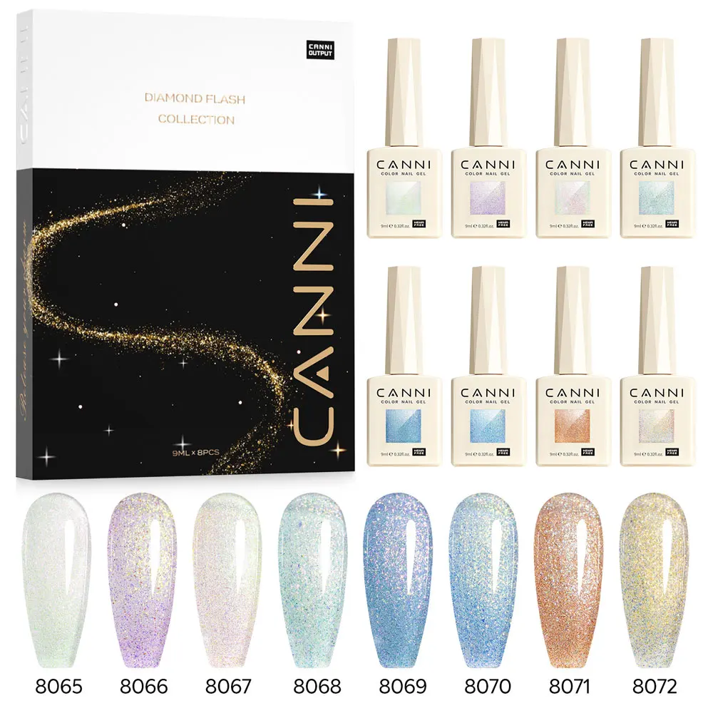 9 ml CANNI Cat Eye Nagel-Gel-Nagellack-Set, TPO-FREI, Soak Off UVLED Diamond Sparkle, wunderschöne Farbe, semi-permanent, EU-Standard-Gel-Nagel – Detail 17