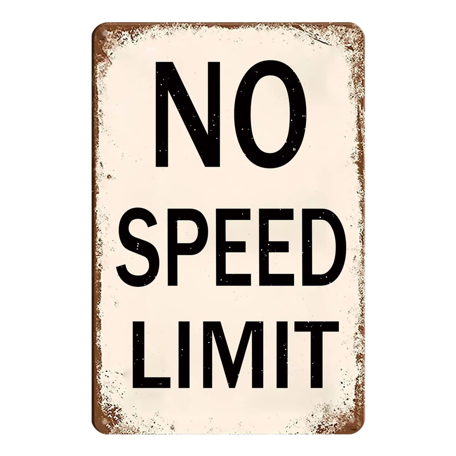 No Speed Limit Sign Vintage Metal Signs Garage Sign For Man Cave Vintage Funny Garage Wall Decor Street Tin Signs Metal Street F